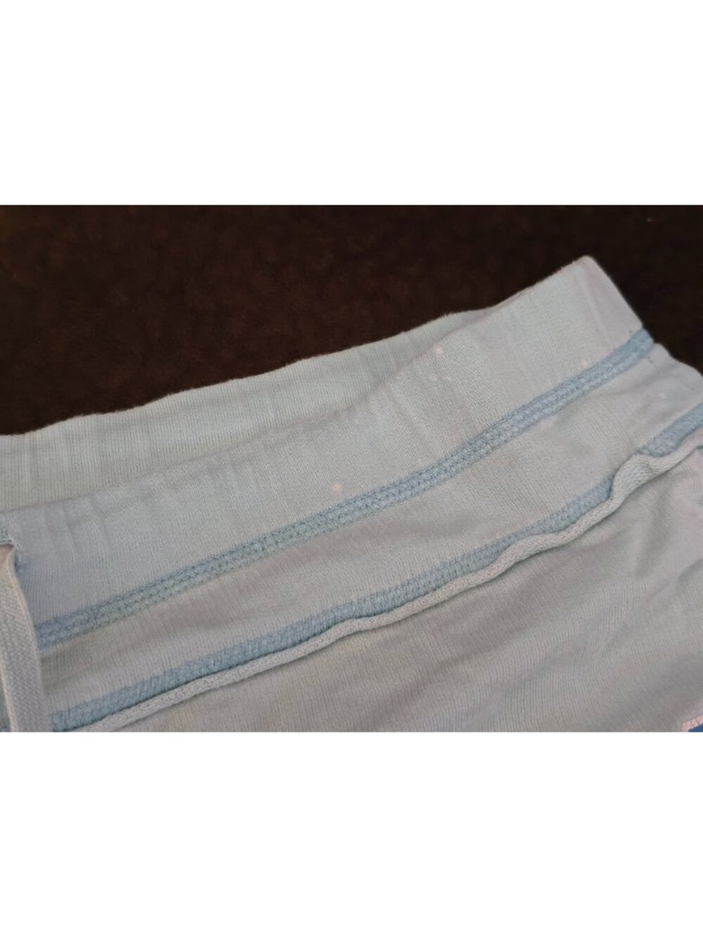 Vintage Victoria's Secret PINK Sweat Shorts Micro Booty 86 Y2K Light Blue Medium - Picture 6 of 8